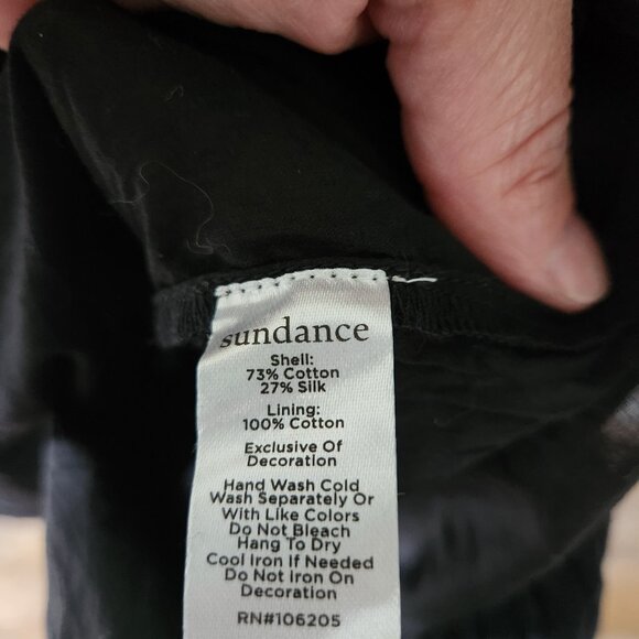 Sundance Size XL Cotton Silk Black Semi Sheer Layered Whimsigoth Tunic Blouse - Picture 8 of 10